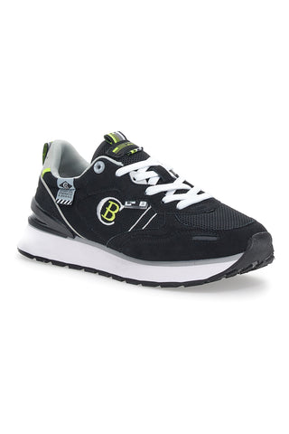 Schwarze Clinton-Sneaker mit Baumwollgürtel