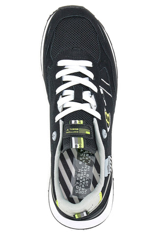Schwarze Clinton-Sneaker mit Baumwollgürtel