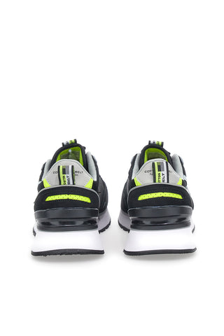 Schwarze Clinton-Sneaker mit Baumwollgürtel