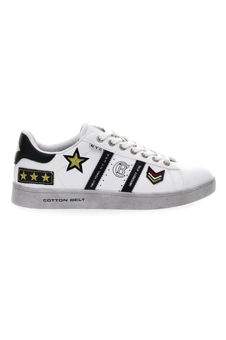 Sneakers Cotton Belt Backyard Patch Army bianca e nera