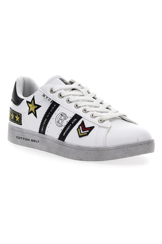 Sneakers Cotton Belt Backyard Patch Army bianca e nera