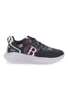 Schwarze Omega-Fitness-Sneaker mit Baumwollgürtel