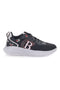 Schwarze Omega-Fitness-Sneaker mit Baumwollgürtel