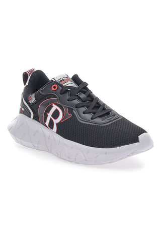 Schwarze Omega-Fitness-Sneaker mit Baumwollgürtel