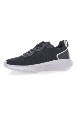 Schwarze Omega-Fitness-Sneaker mit Baumwollgürtel