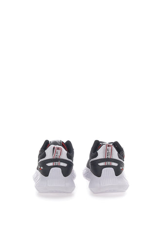 Schwarze Omega-Fitness-Sneaker mit Baumwollgürtel