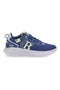 Blaue Omega-Fitness-Sneaker mit Baumwollgürtel