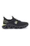 Schwarze Baumwollgürtel-Sneaker „Jupiter“.