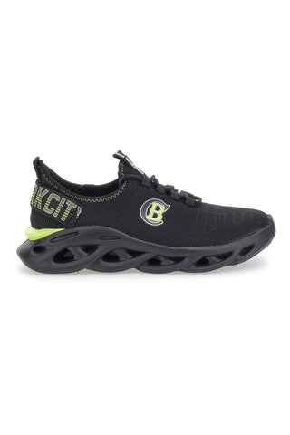 Schwarze Baumwollgürtel-Sneaker „Jupiter“.