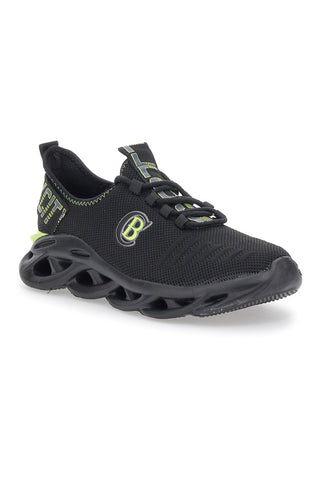 Schwarze Baumwollgürtel-Sneaker „Jupiter“.