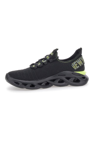 Schwarze Baumwollgürtel-Sneaker „Jupiter“.