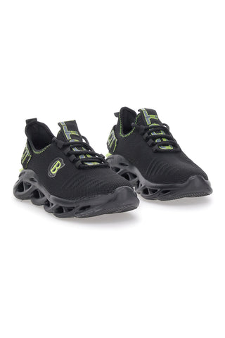 Schwarze Baumwollgürtel-Sneaker „Jupiter“.