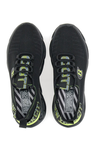 Schwarze Baumwollgürtel-Sneaker „Jupiter“.