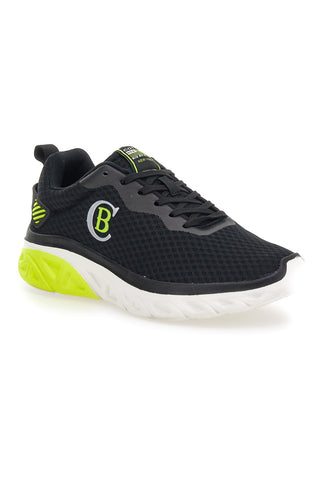 Schwarze Ketch-Sneaker aus Baumwolle mit Gürtel