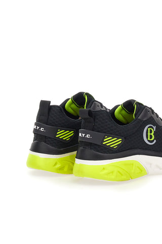 Schwarze Ketch-Sneaker aus Baumwolle mit Gürtel
