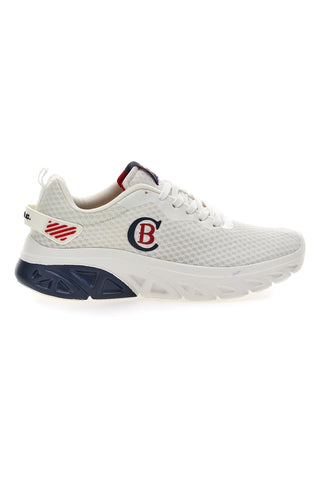 Weiße Ketch-Sneaker aus Baumwolle mit Gürtel