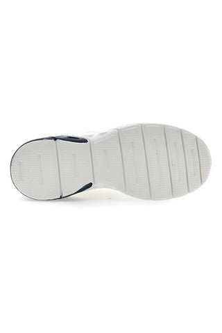 Weiße Ketch-Sneaker aus Baumwolle mit Gürtel