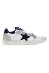 Sneakers bassa in pelle Pittarello Plus 44 Bianca e blu