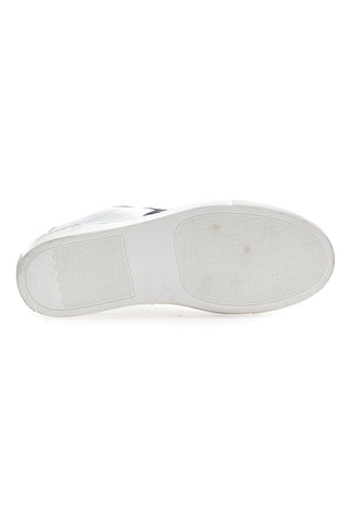 Sneakers bassa in pelle Pittarello Plus 44 Bianca e blu