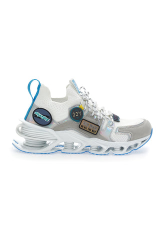 Weiße Turnschuhe Patch Shox Royal Blue RBLE 216419