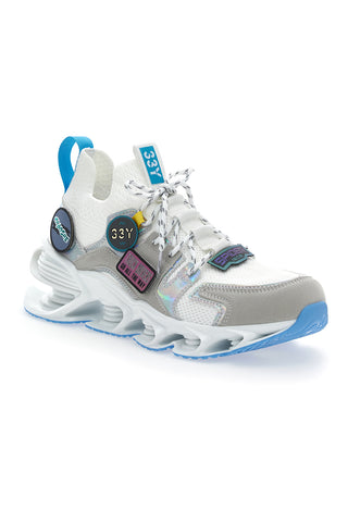 Weiße Turnschuhe Patch Shox Royal Blue RBLE 216419