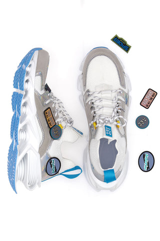 Weiße Turnschuhe Patch Shox Royal Blue RBLE 216419
