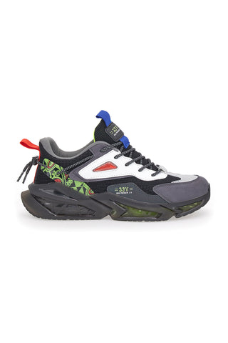 Sneakers in mesh Royal Blu 217965 Nere