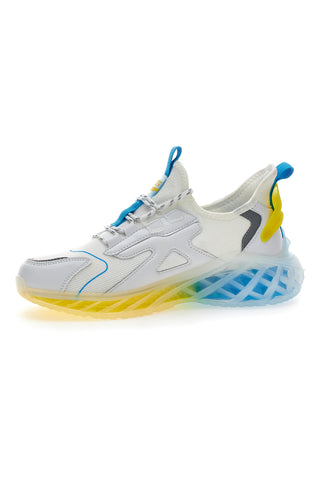 Klobige Sneakers in Weiß und Königsblau von Love Shox