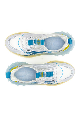 Klobige Sneakers in Weiß und Königsblau von Love Shox