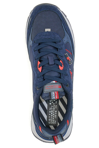 Sneakers Platform Cotton Belt Clinton Bicolore Blu