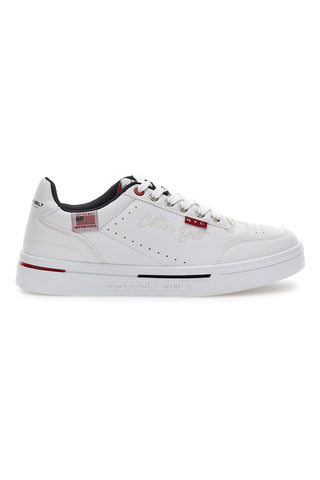 Weiße Detroit-Sneaker mit Baumwollgürtel