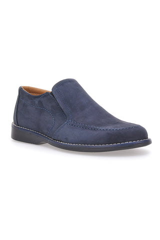 Marmaduke 1300 Mokassins aus blauem Leder