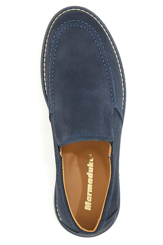 Marmaduke 1300 Mokassins aus blauem Leder