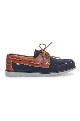 Pittarello 2115 Blauer Bootsmokassin