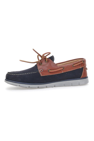 Pittarello 2115 Blauer Bootsmokassin