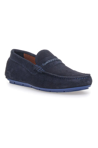 Longford 205 Blaue Loafer aus echtem Leder