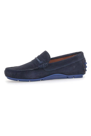 Longford 205 Blaue Loafer aus echtem Leder