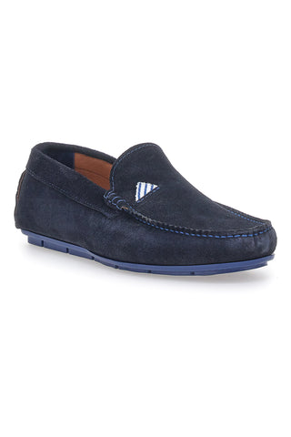 Longford 104 Blauer Mokassin aus echtem Leder