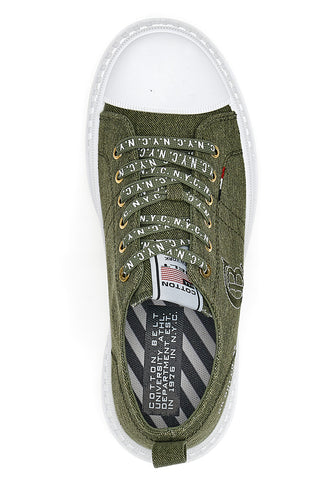 Sneakers in Tela Cotton Belt Dre Low CVS oliva