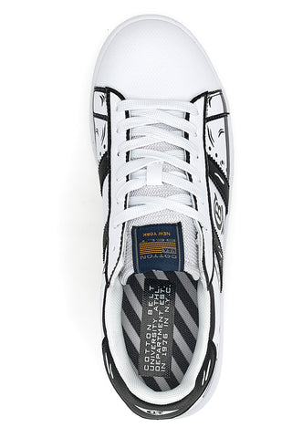 Sneakers Cotton Belt Backyard Prints Bianche e Nere