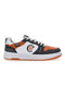 Funky Bicolor Orange Sneakers mit Baumwollgürtel