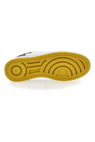 Funky zweifarbige gelbe Sneakers mit Baumwollgürtel
