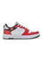 Weiße und rote Funky-Pop-Sneaker mit Baumwollgürtel