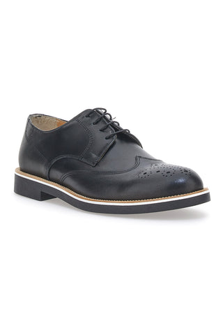 Pittarello 995 Schnürschuhe aus schwarzem Echtleder