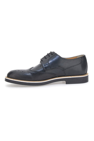 Pittarello 995 Schnürschuhe aus schwarzem Echtleder