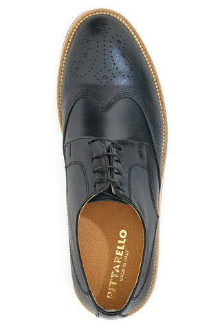 Pittarello 995 Schnürschuhe aus schwarzem Echtleder