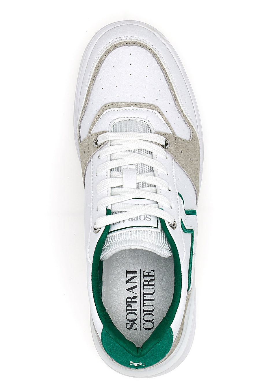 Sneakers Vintage Soprani Couture Janus Low Mix Bianche da Uomo