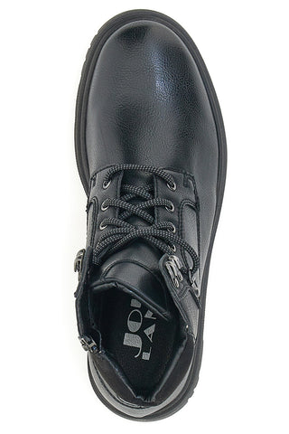 Johes Land 2302 Schwarze hohe Schnürschuhe