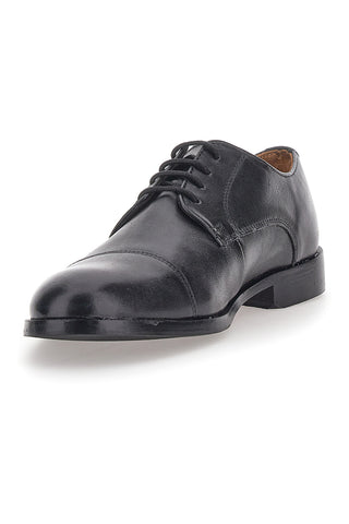 Scarpe Stringate Vera Pelle Nere Max Dillan 566