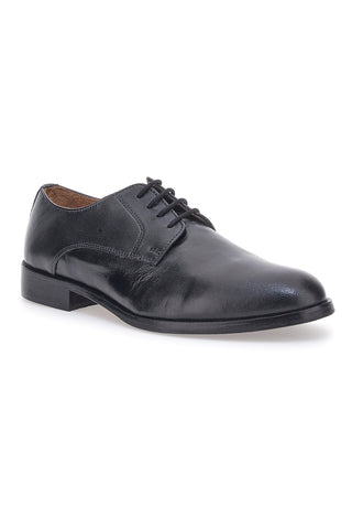 Scarpe Stringate Nere In Vera Pelle Max Dillan 565